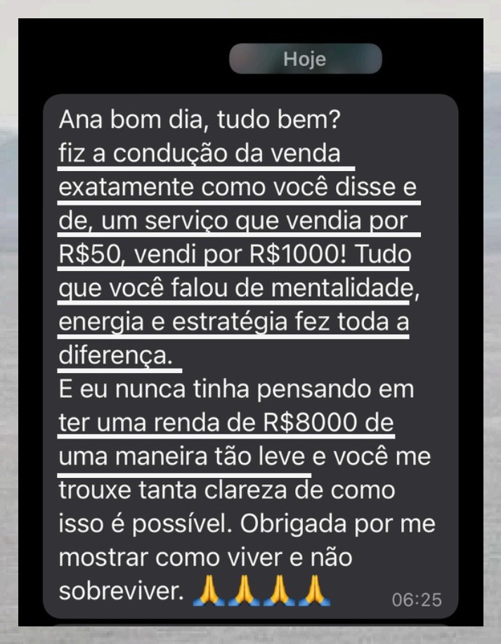 Feedback de cliente Almah 4