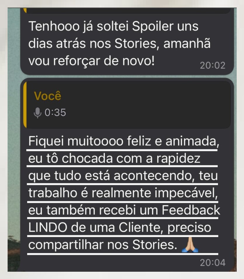 Feedback de cliente Almah 9